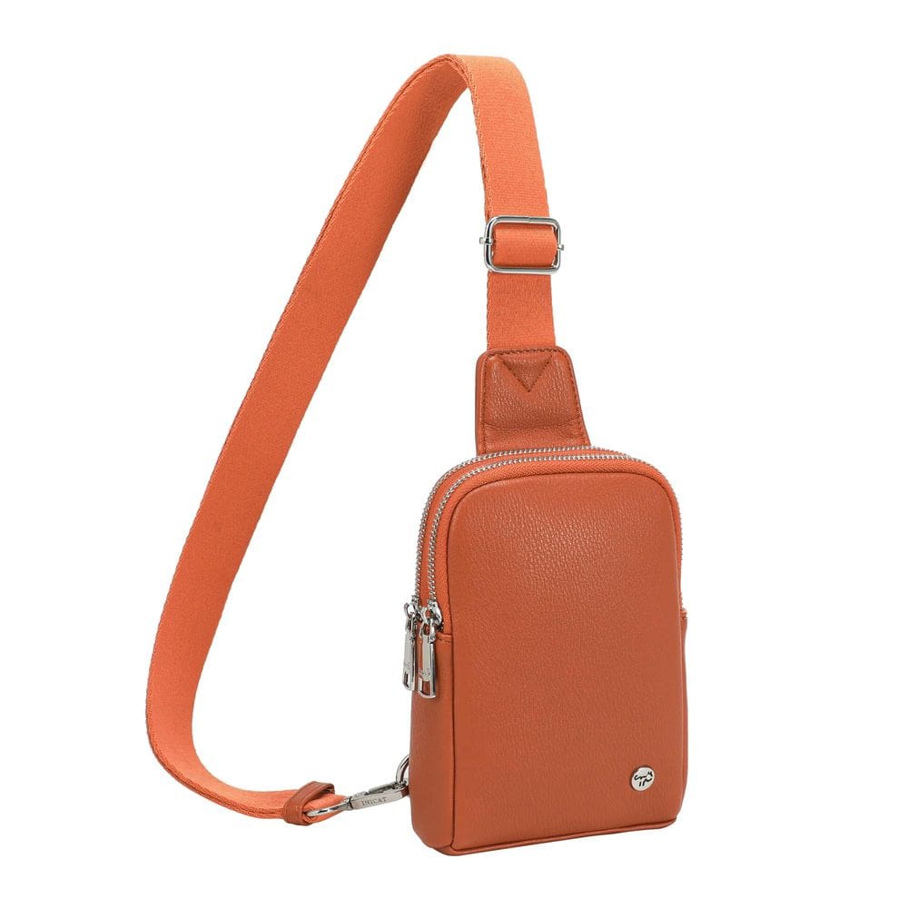 Sling Bag INICAT Travel Small Leather Crossbody Burnt Orange