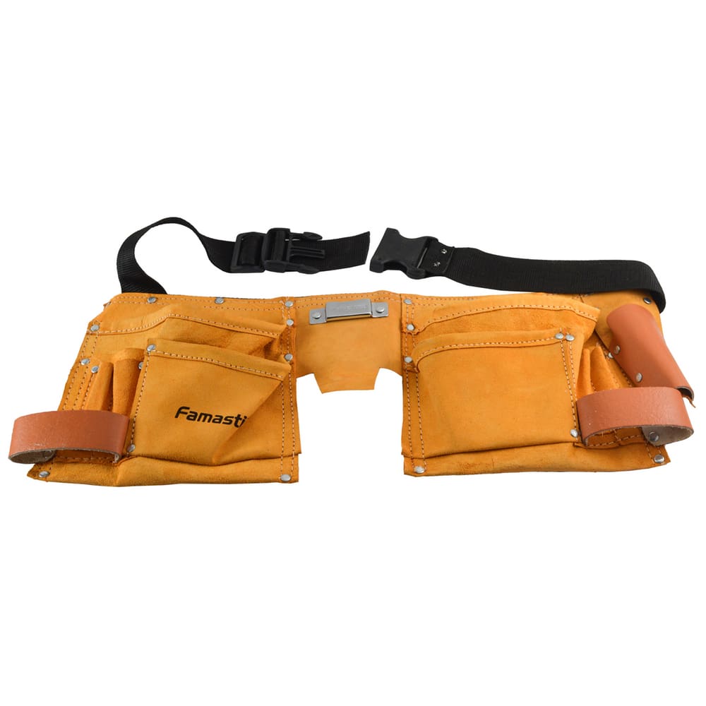 Cinturão Duplo Para Ferramentas Com 10 Bolsos Famastil