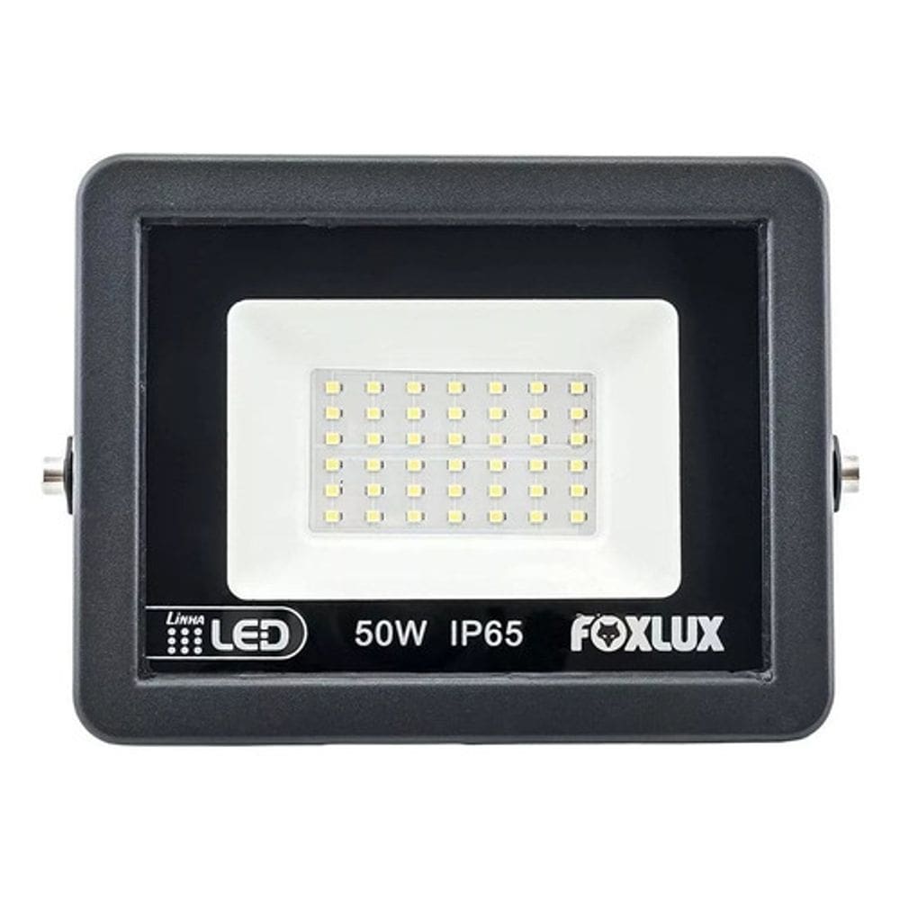 Refletor Led 12v 50w 6500k Preto Led38.15 Foxlux