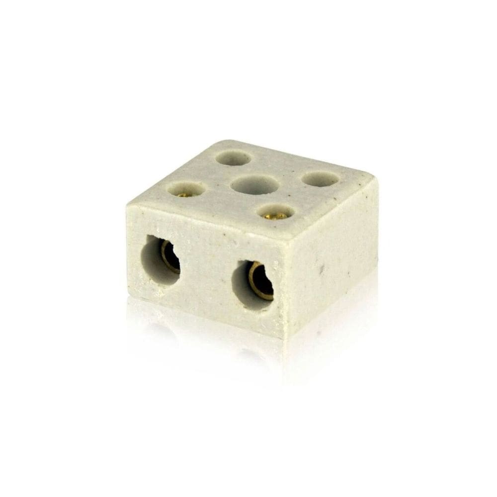 Conector de Porcelana Bipolar 10 Mm 50 Un Foxlux