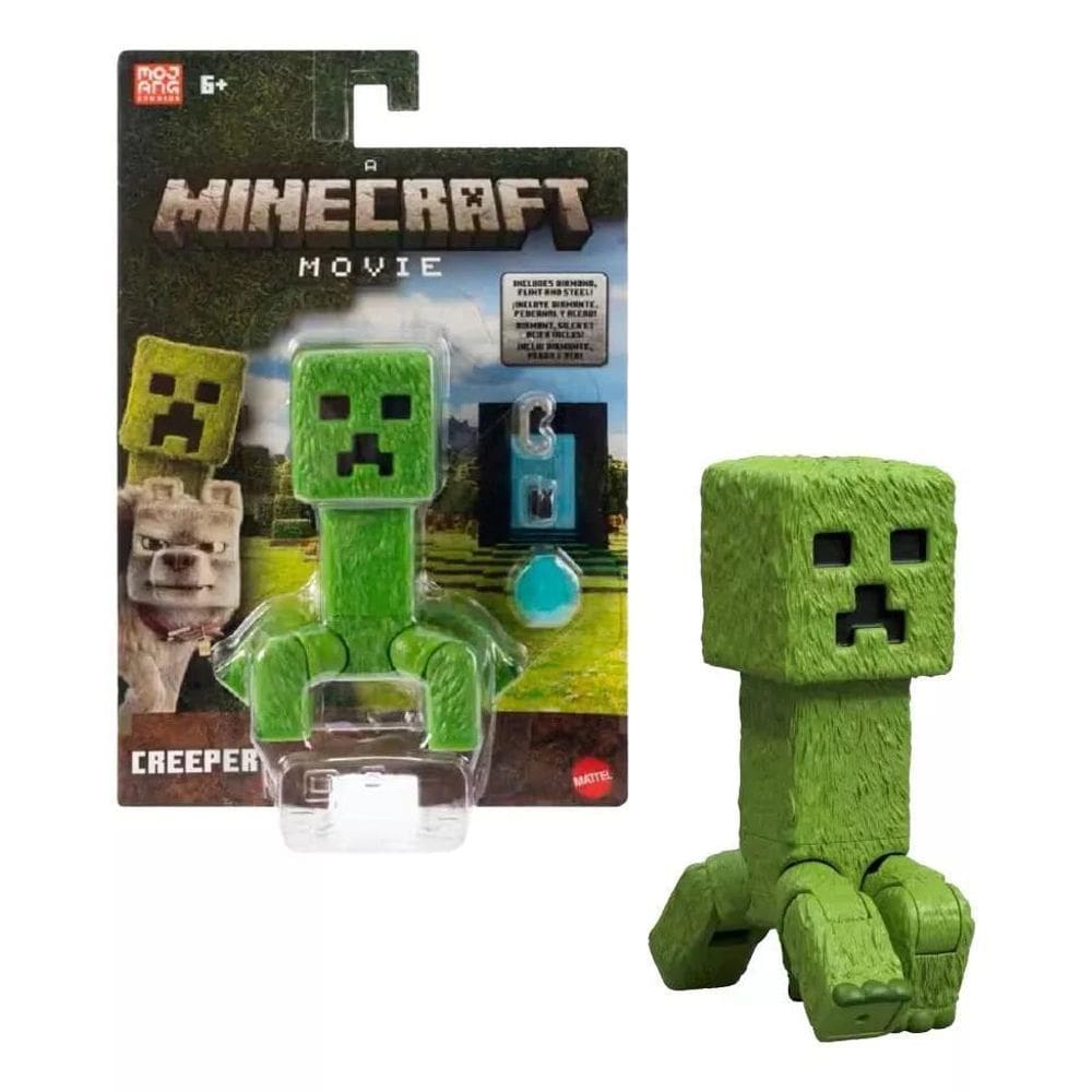 Boneco Creeper Minecraft O Filme Figura Mattel - JFR44