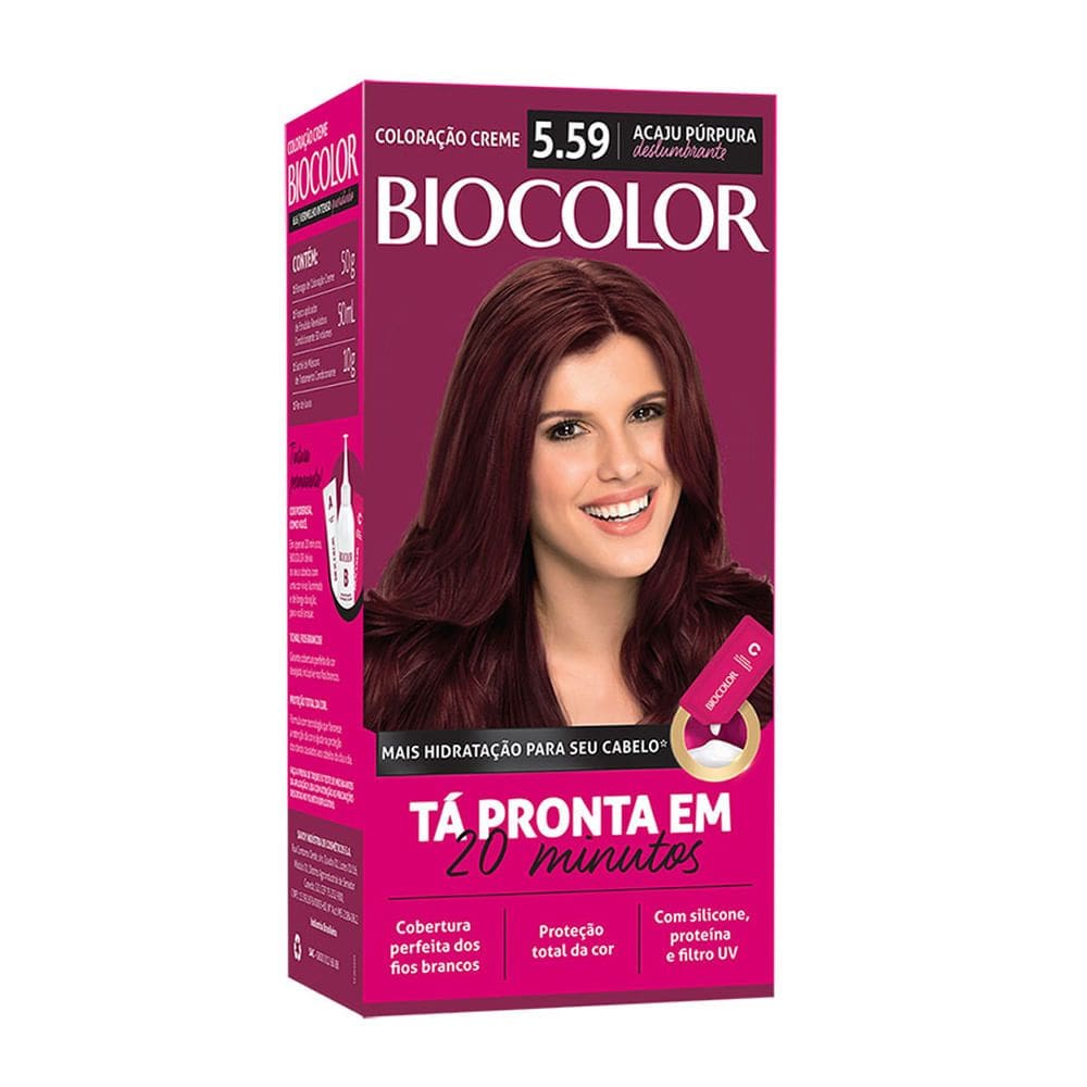 Tinta de Cabelo Biocolor Mini Kit Acaju Púrpura 5.59