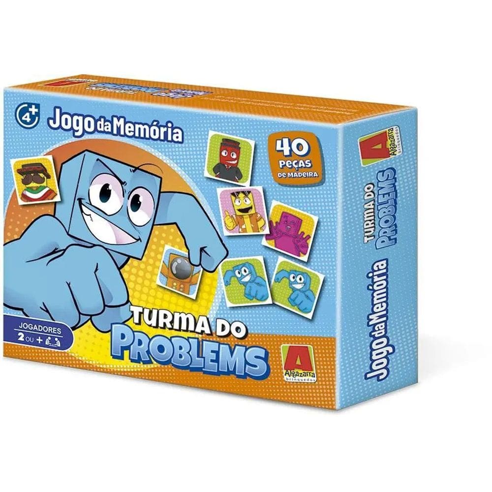 Jogo Memoria Madeira 40 Pecas  Turma Problems - Algazarra