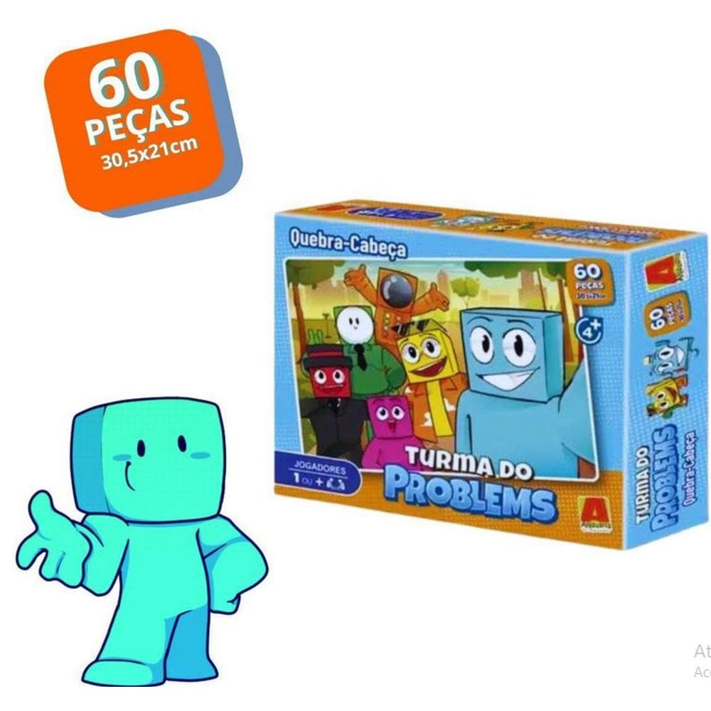 Quebra Cabeca 60 Pecas Turma Do Problems - Algazarra