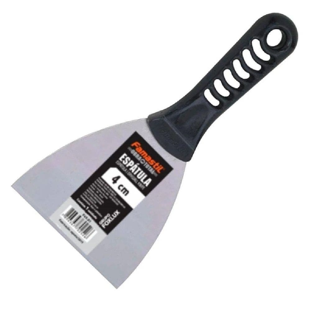 Espatula de Aco Lisa Cabo Pvc 4 Cm Famastil