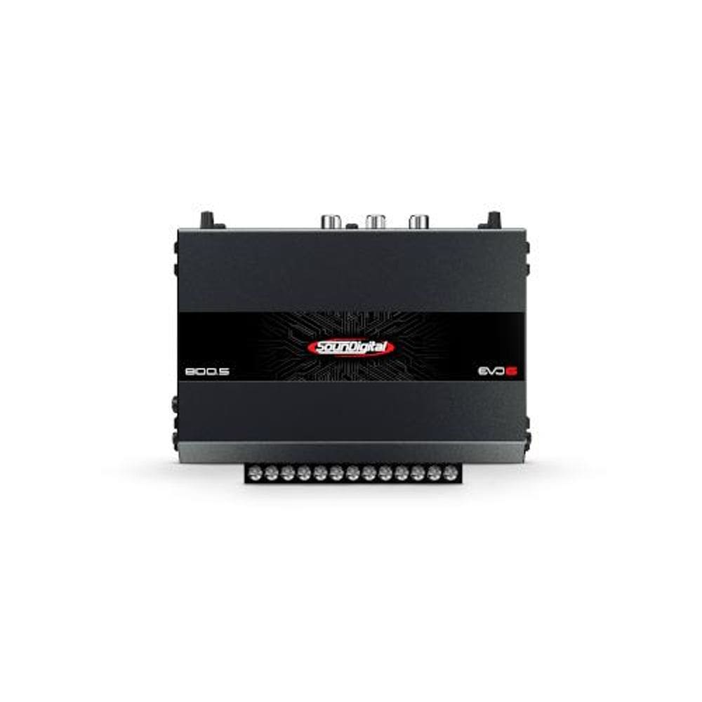 Módulo Amplificador SounDigital 800.5 Evo6 5 Canais 4 canais por canal 4 Ohms ou 2 Bridge 8 Ohms) + 1 Canal Sub 4 Ohms