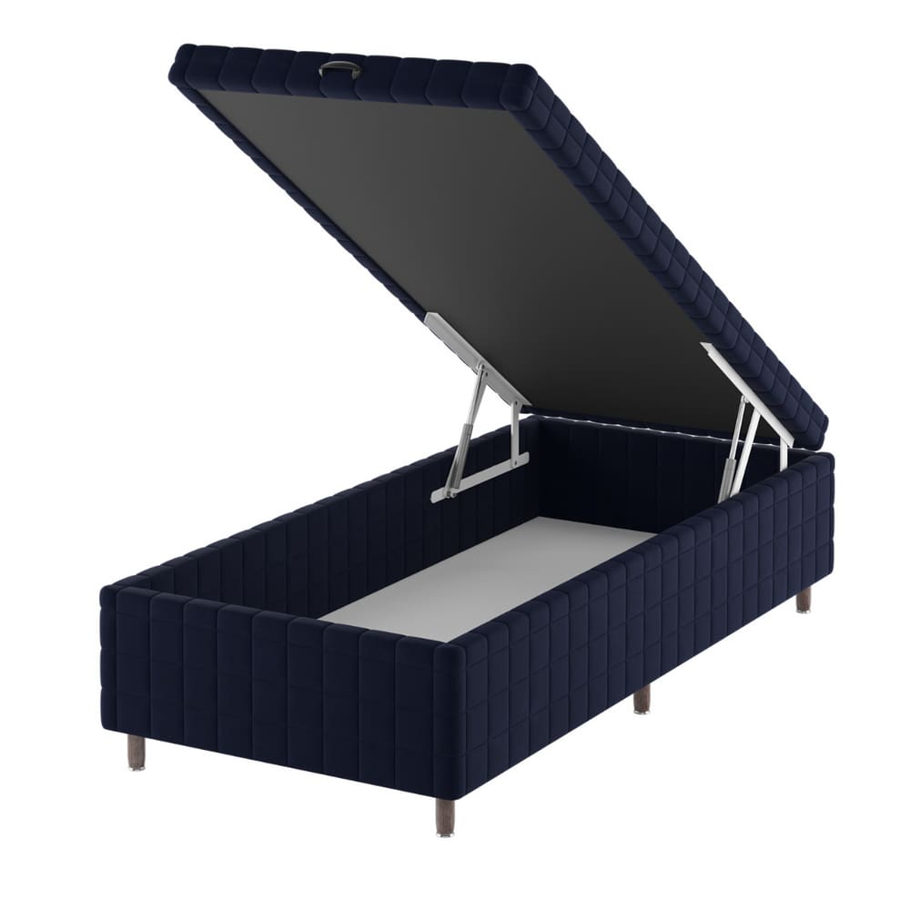 BASE BOX BAU SOLTEIRO RAVENA (43X88x188CM) TURKEY AZUL - CASA GIULIA
