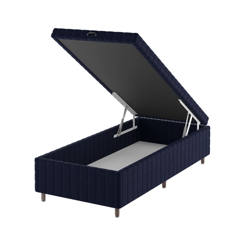 Base Box Bau Solteiro Ravena (43X96x203cm) Turkey Azul - Casa Giulia