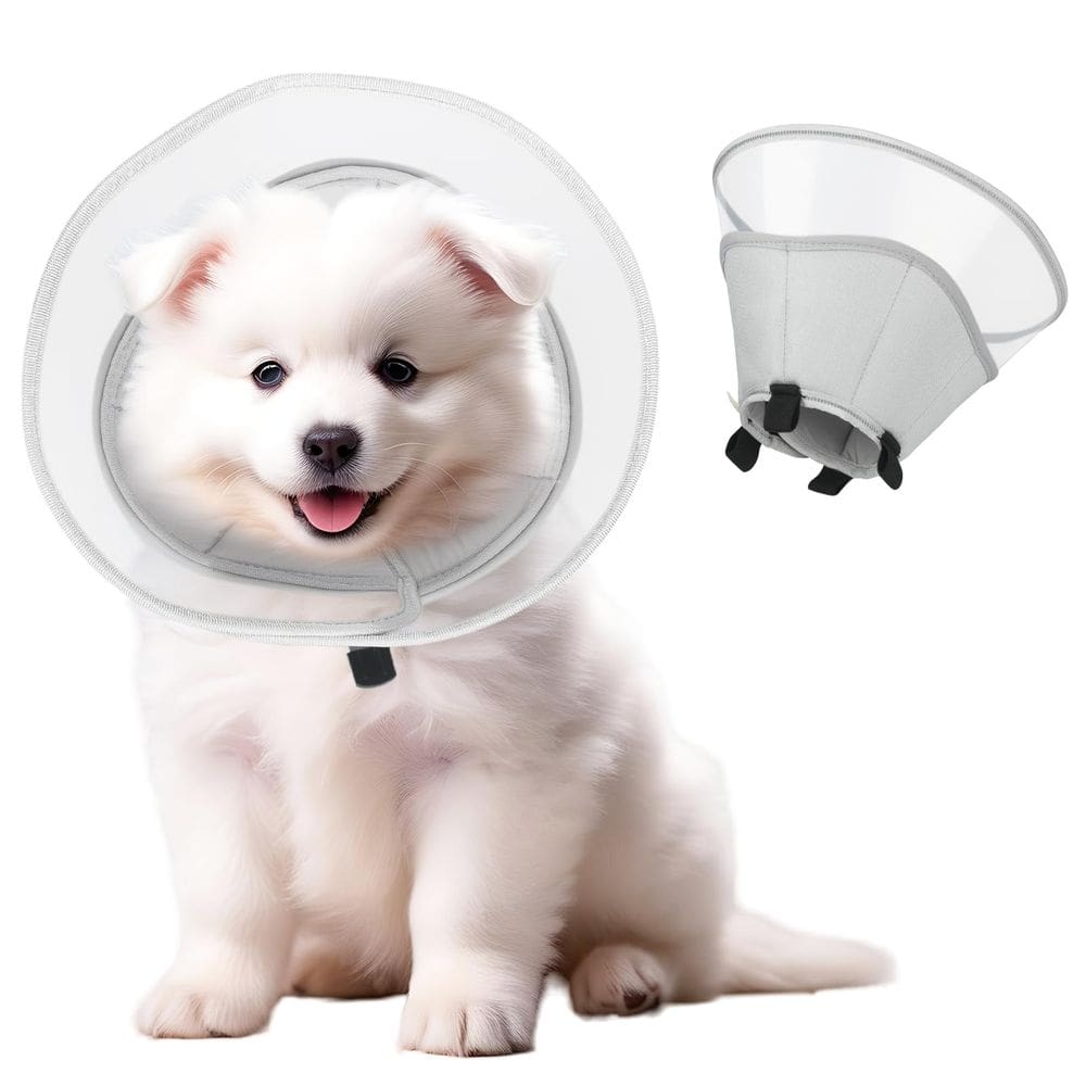 Coleira elisabetana macia ajustável para cães