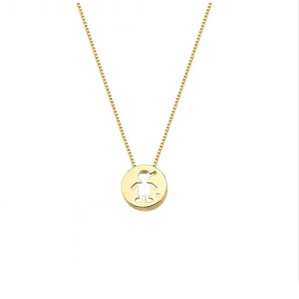 Colar Mãe E Filho Banhado Em Ouro 18k Com Zirconia