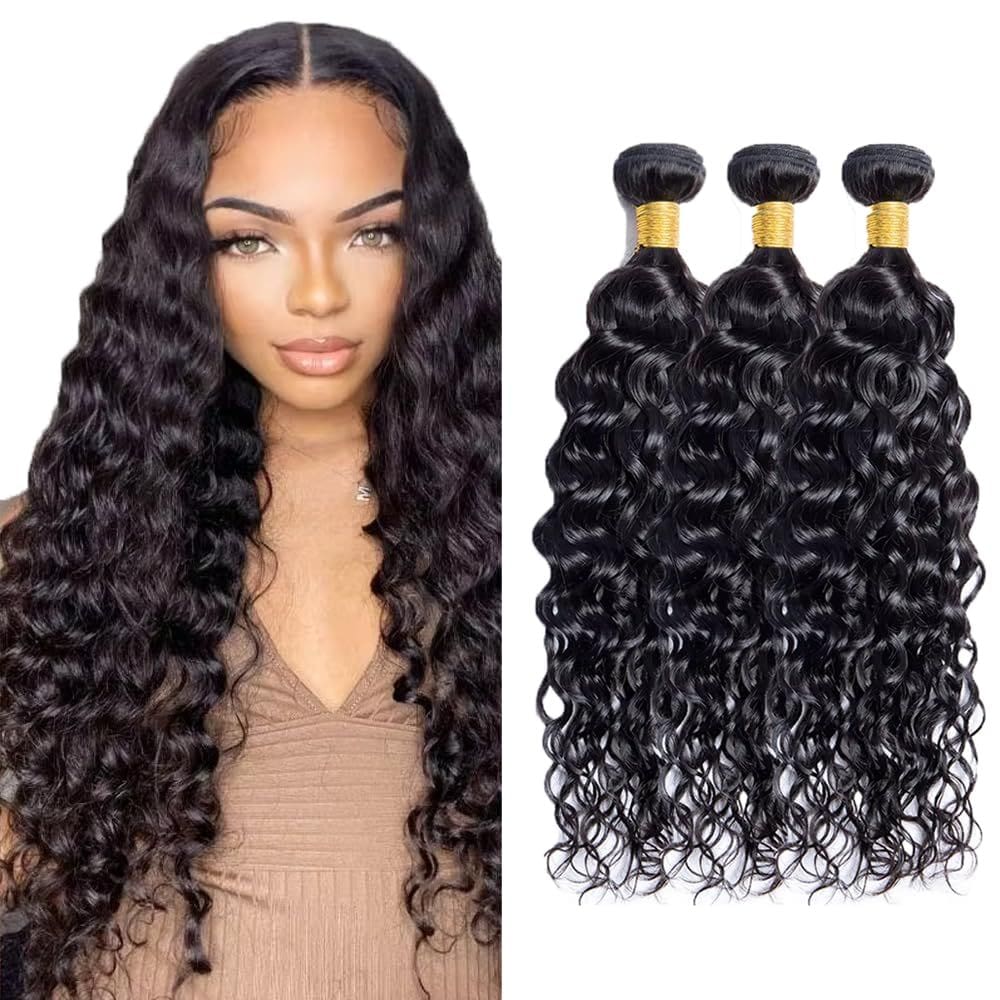 Pacotes de cabelo LadrxADR Water Wave 1B Brazilian Remy 56-66cm