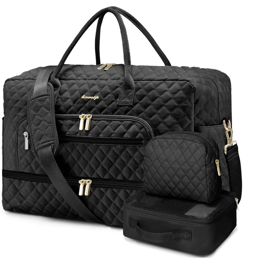 Mochila LUOCIP grande feminina com compartimento para sapatos, conjunto de 3 peças