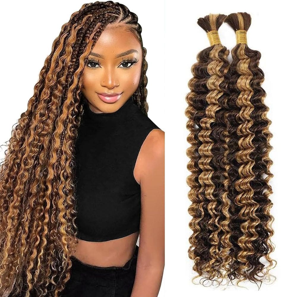 Braiding Hair LYISKB Ombre Human 2 pacotes 100g 26cm 10A