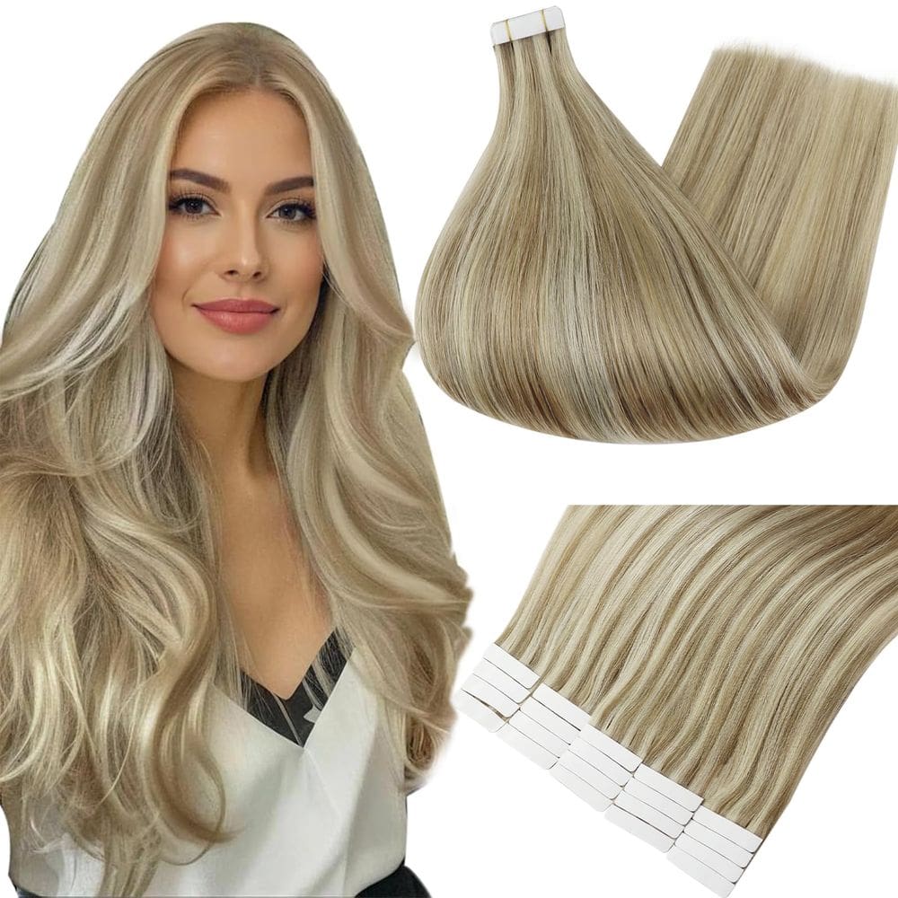 Fita adesiva em extensões de cabelo Full Shine 18 cm Cor de cabelo humano 16/22