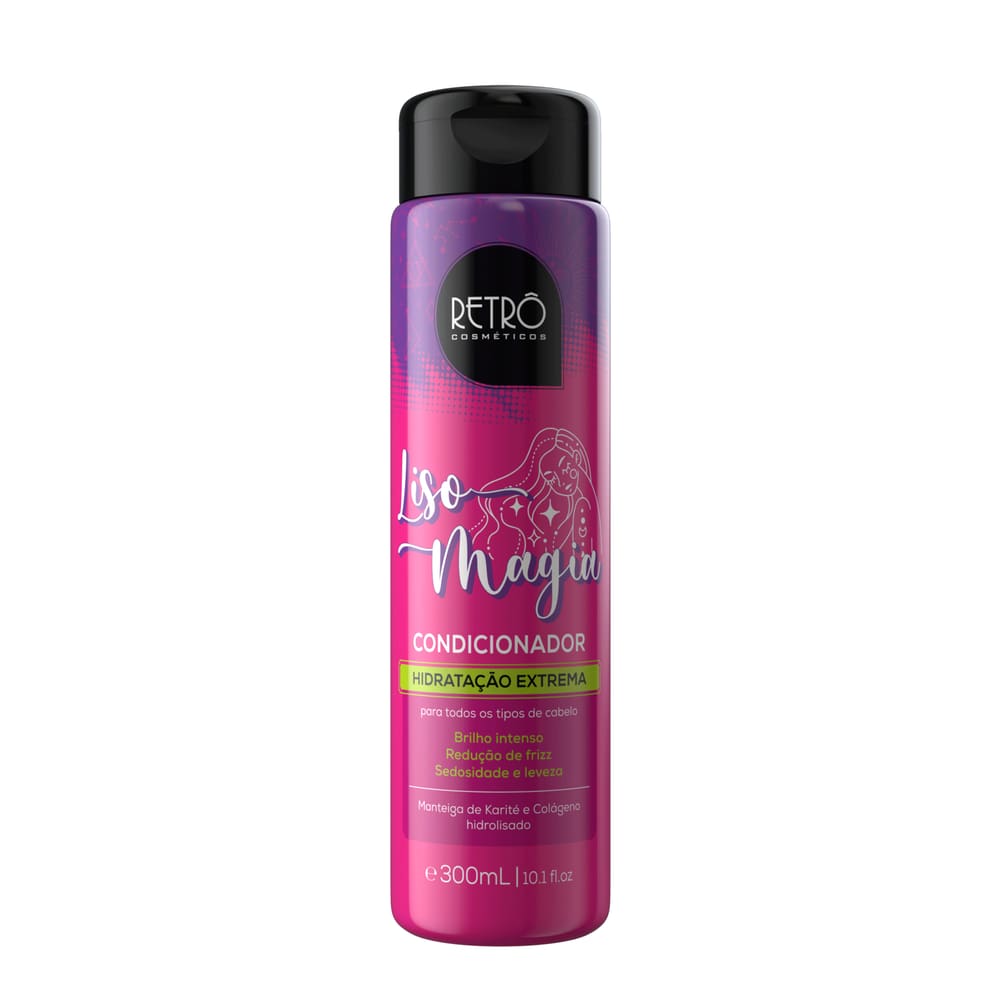 Condicionador Retrô Cosméticos Hidratação e Desembaraço Liso Magia - 300mL