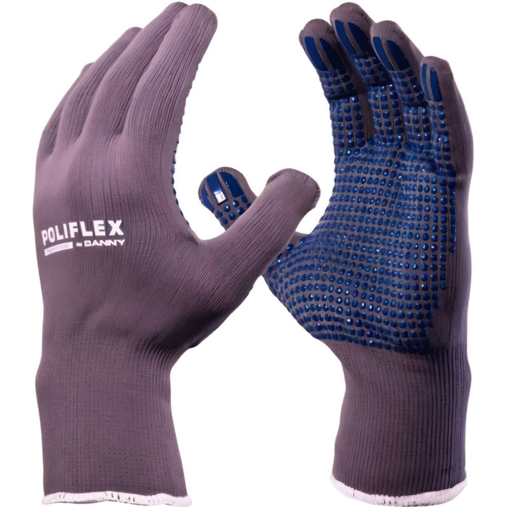 Luva Proteção Poliflex Pigmentada Cinza antiderrapante Danny CA 14997