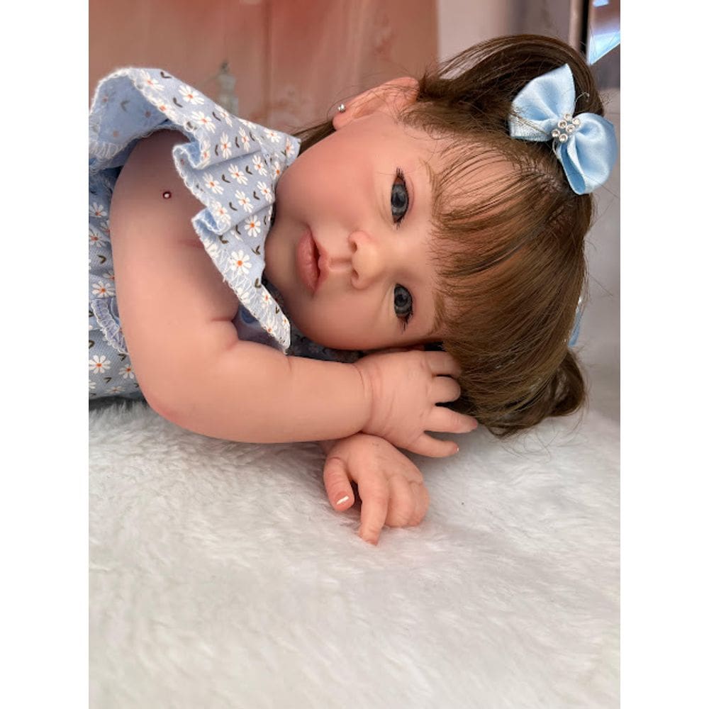 Linda Boneca Bebe Reborn Menina Realista Pode Tomar Banho