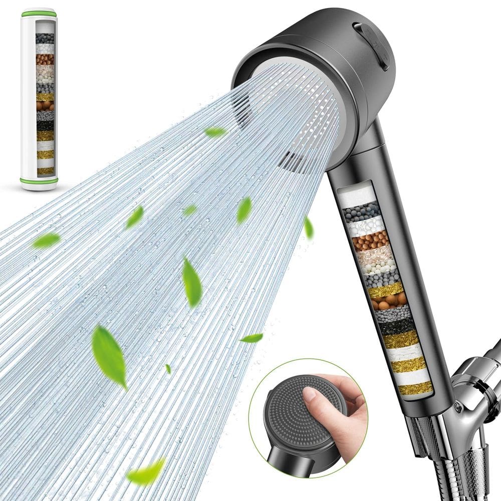 Cabeça de chuveiro filtrada Fitespot de alta pressão com filtro de 18 camadas