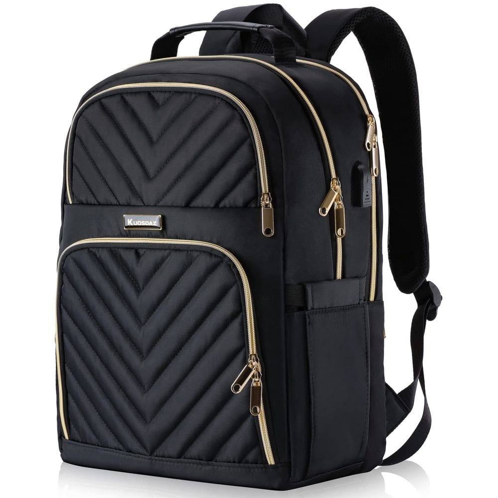 Mochila Kuosdaz Travel Laptop 15,6" para meninas adolescentes preta