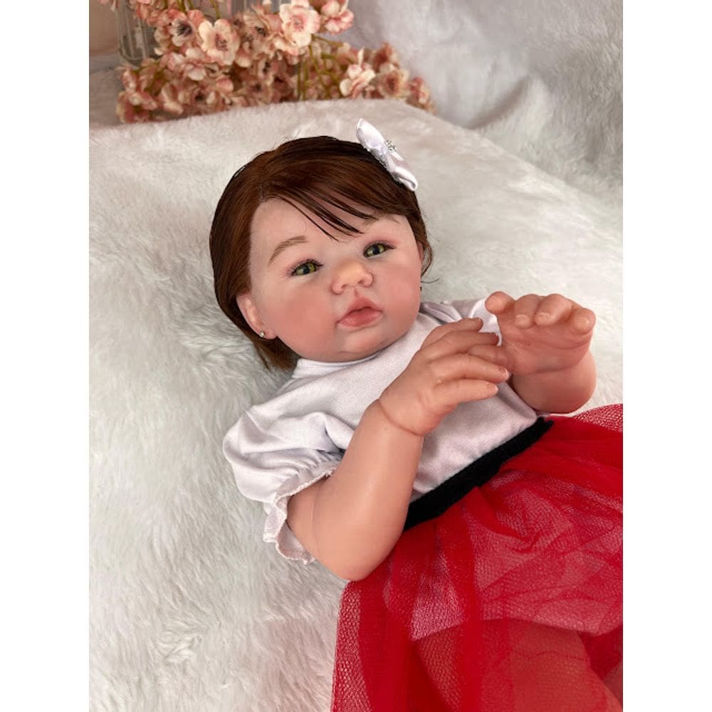 Boneca Bebê Reborn Menina Linda Princesa Com Mamadeira