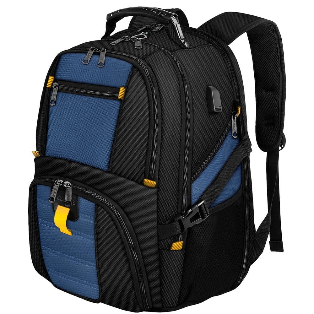 Mochila para laptop YOREPEK 18.4 com porta de carregador USB Roy Blue