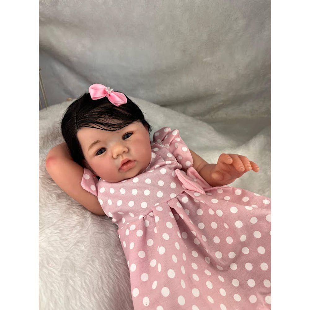 Bebe Reborn Princesa Banho Silicone Macio Menina Com Itens
