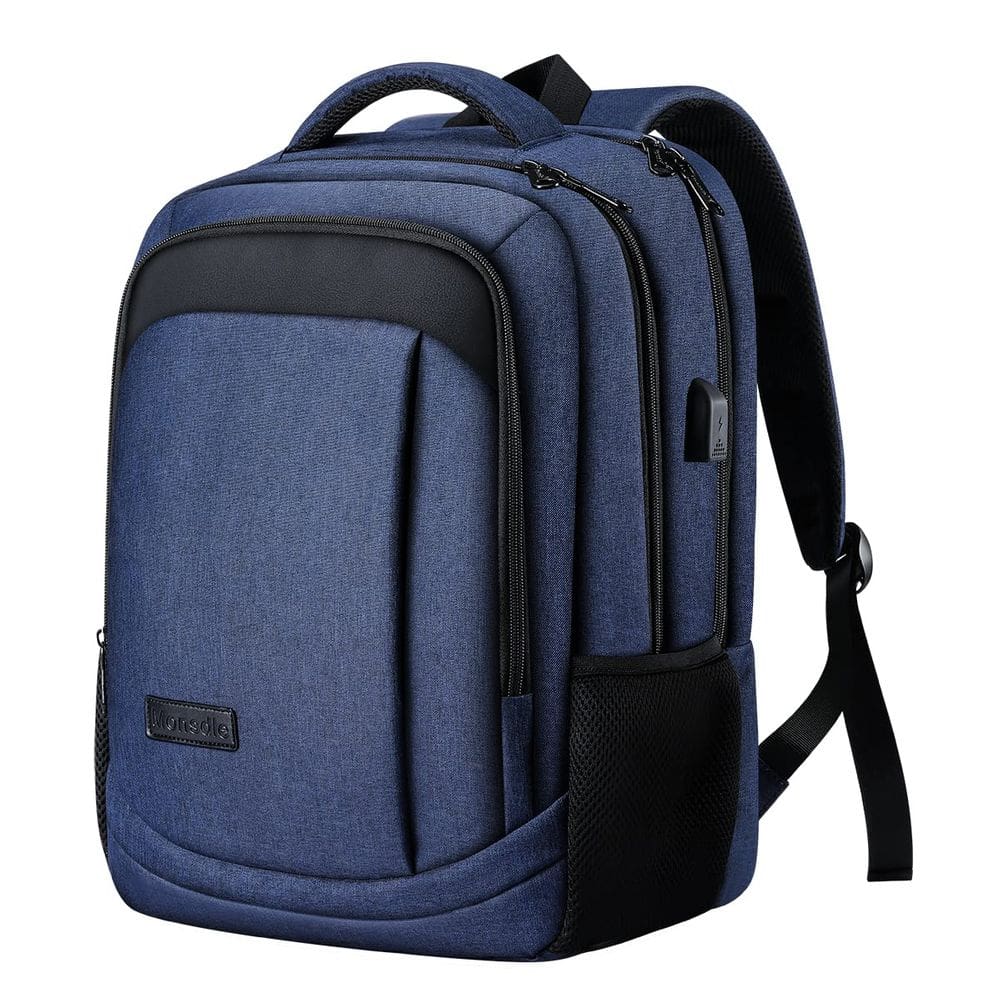 Mochila de viagem para laptop Monsdle Anti Theft USB 15,6&quot; azul