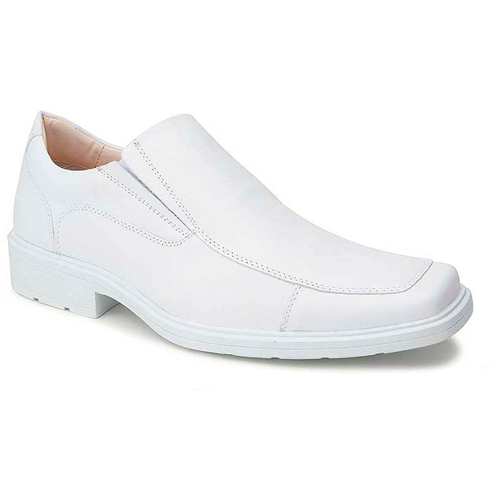 Sapato Social Masculino Fechado Elástico Branco 114-0002