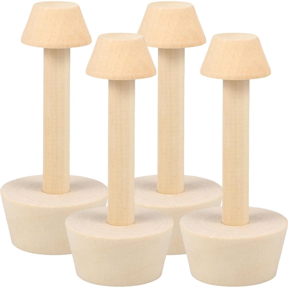 Tart Tamper NEMTMCUA de madeira dupla face para tortas de ovo