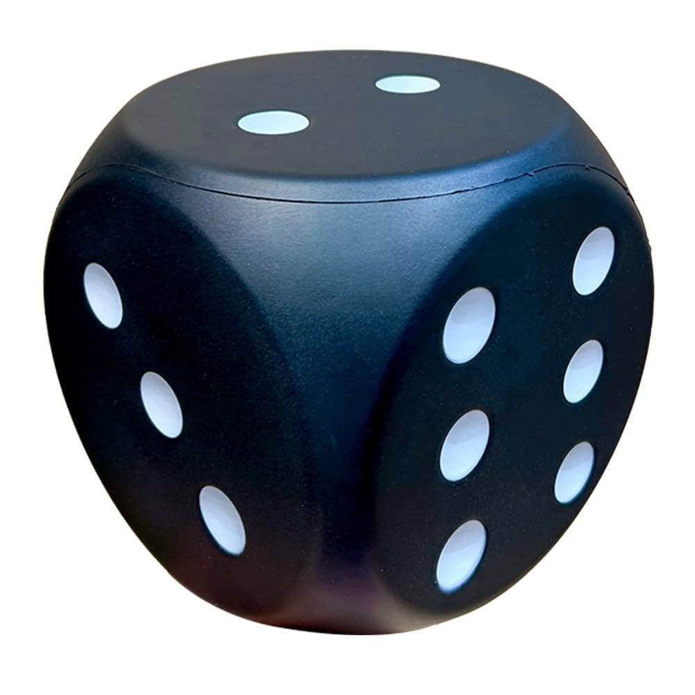 Brinquedo educacional Foam Dice CNEZOMP de 6 polegadas, cheio de diversão, preto