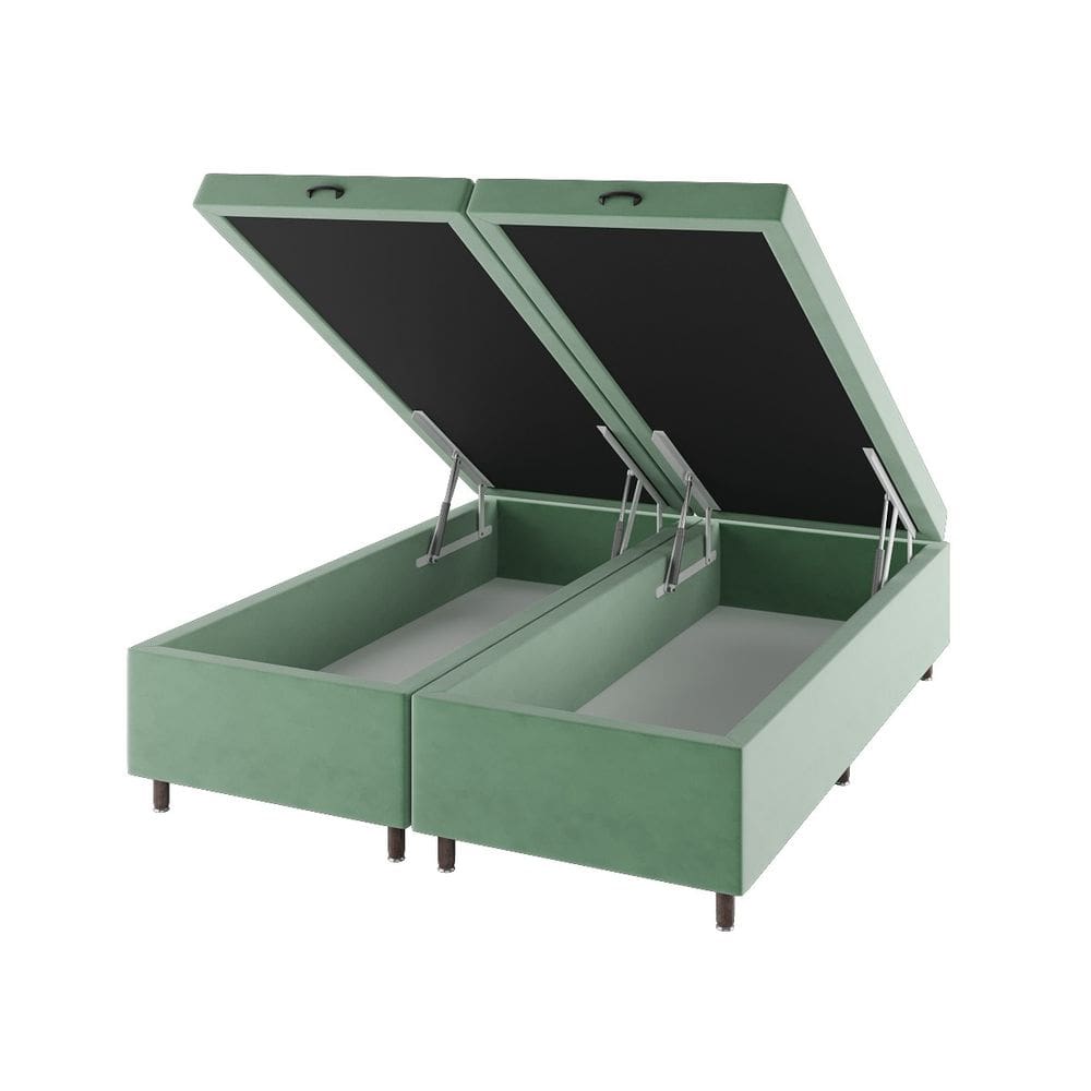 Base Box Bau Queen Size Cairo (43x158x198cm) Aqua - Casa Giulia