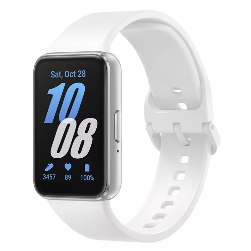Samsung Smartwatch Galaxy Fit3 Prata, Pulseira Branca