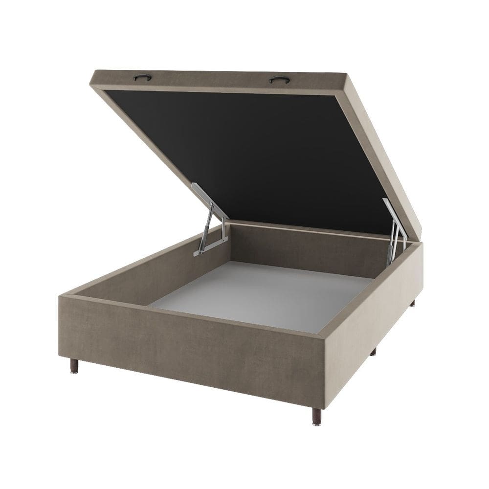 Base Box Bau Casal Cairo (43x138x188cm) Perola - Casa Giulia