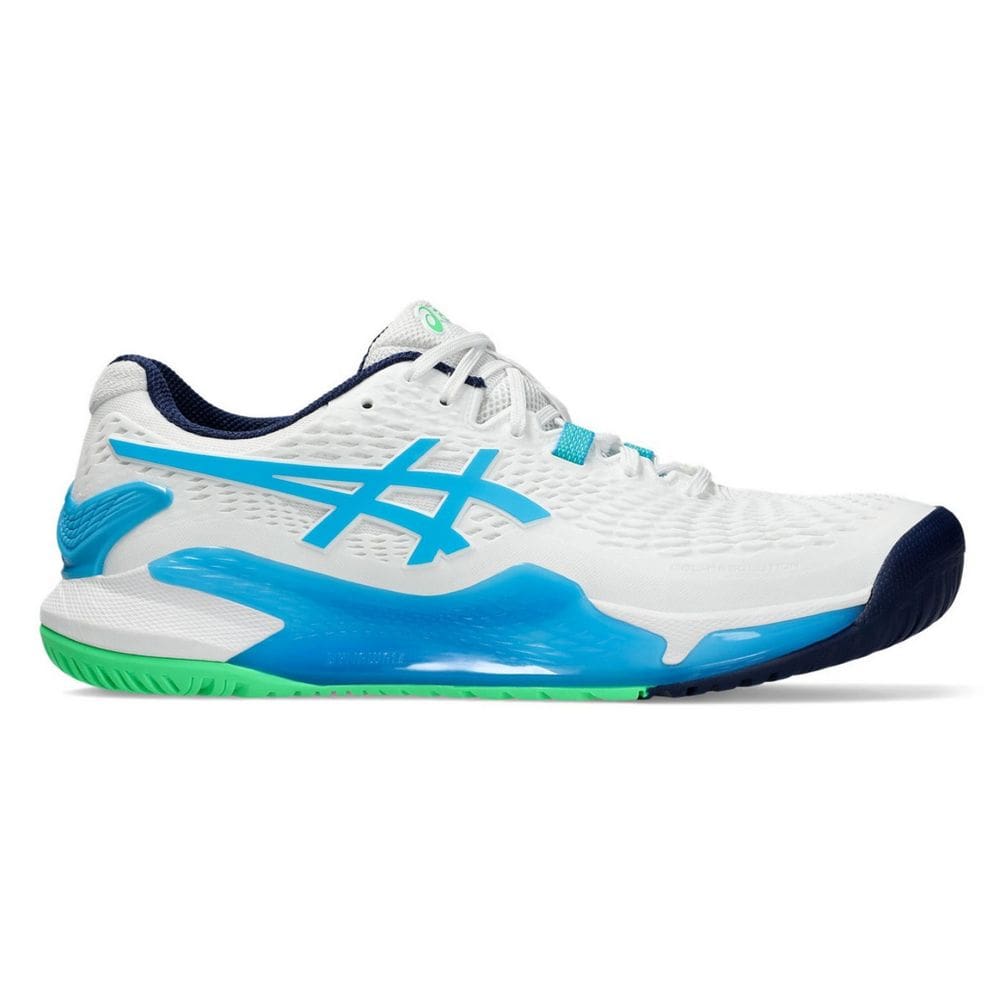 Tênis Asics Gel Resolution 9 Masculino - Branco+Azul Claro
