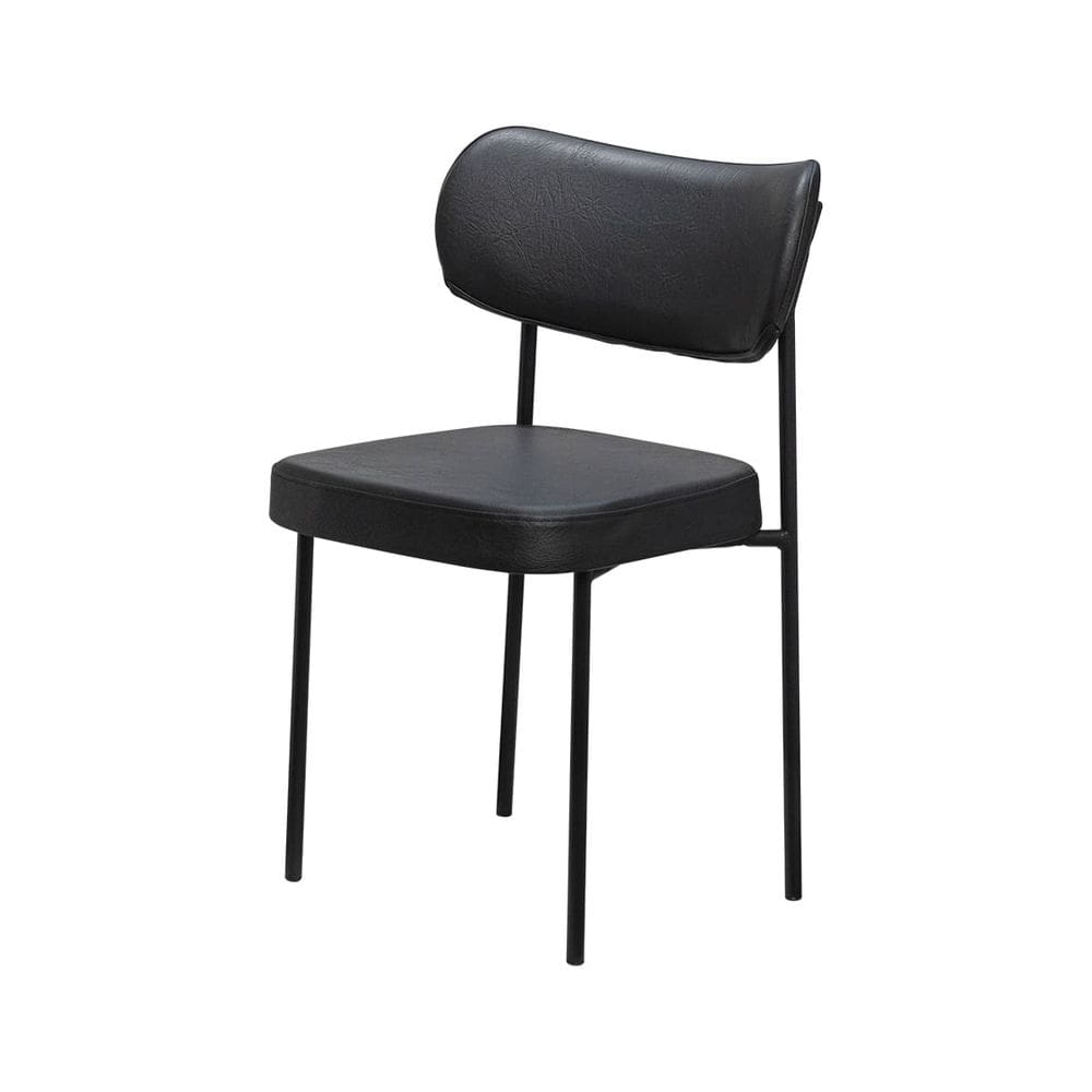 Cadeira Estofada Leather Para Sala Jantar em Aço - EdeCasaMoveis