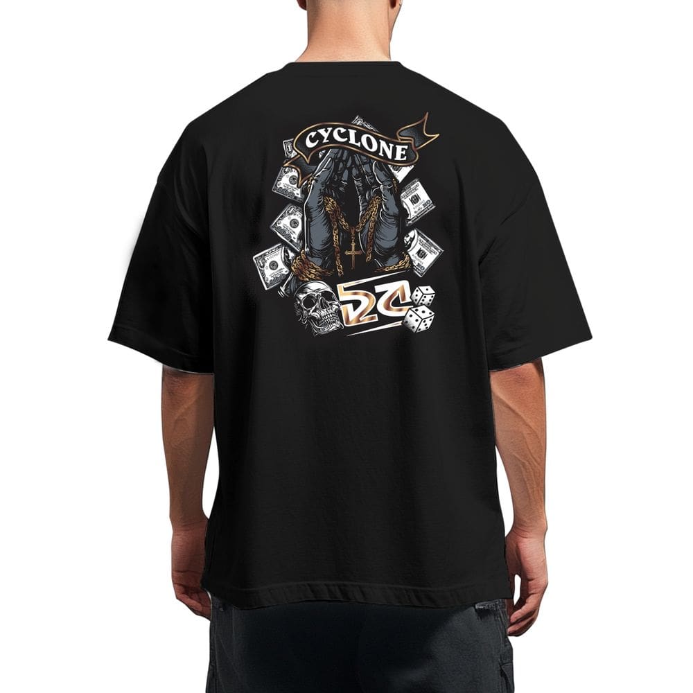 Camiseta Cyclone Oversized Preta 012400010 autêntico
