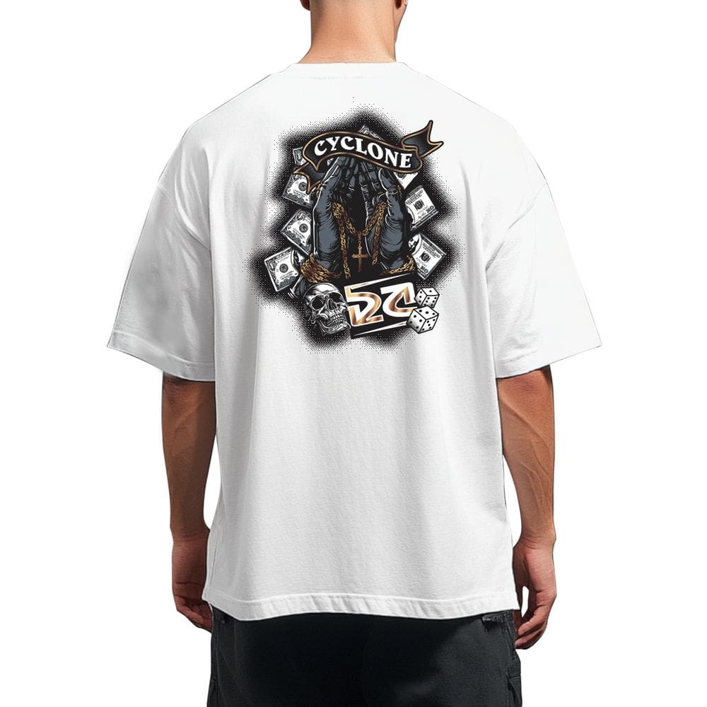 Camiseta Cyclone Oversized Branca 012400010 autêntico