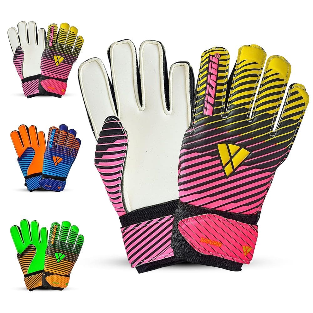 Luvas de goleiro Vizari Saturn F.P. Rosa/Amarela Tamanho 4