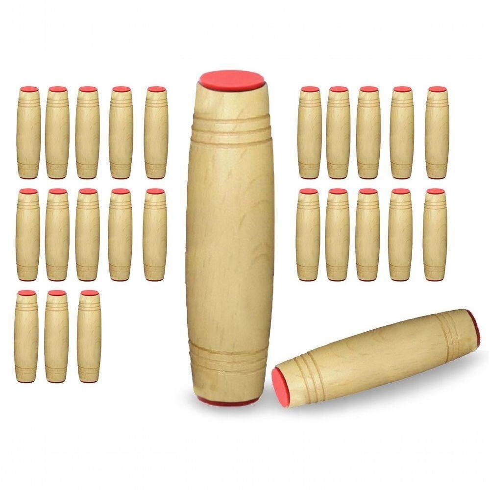 Fidget Mokuru Stick Bastao Roller Anti tensão Madeira 25Und