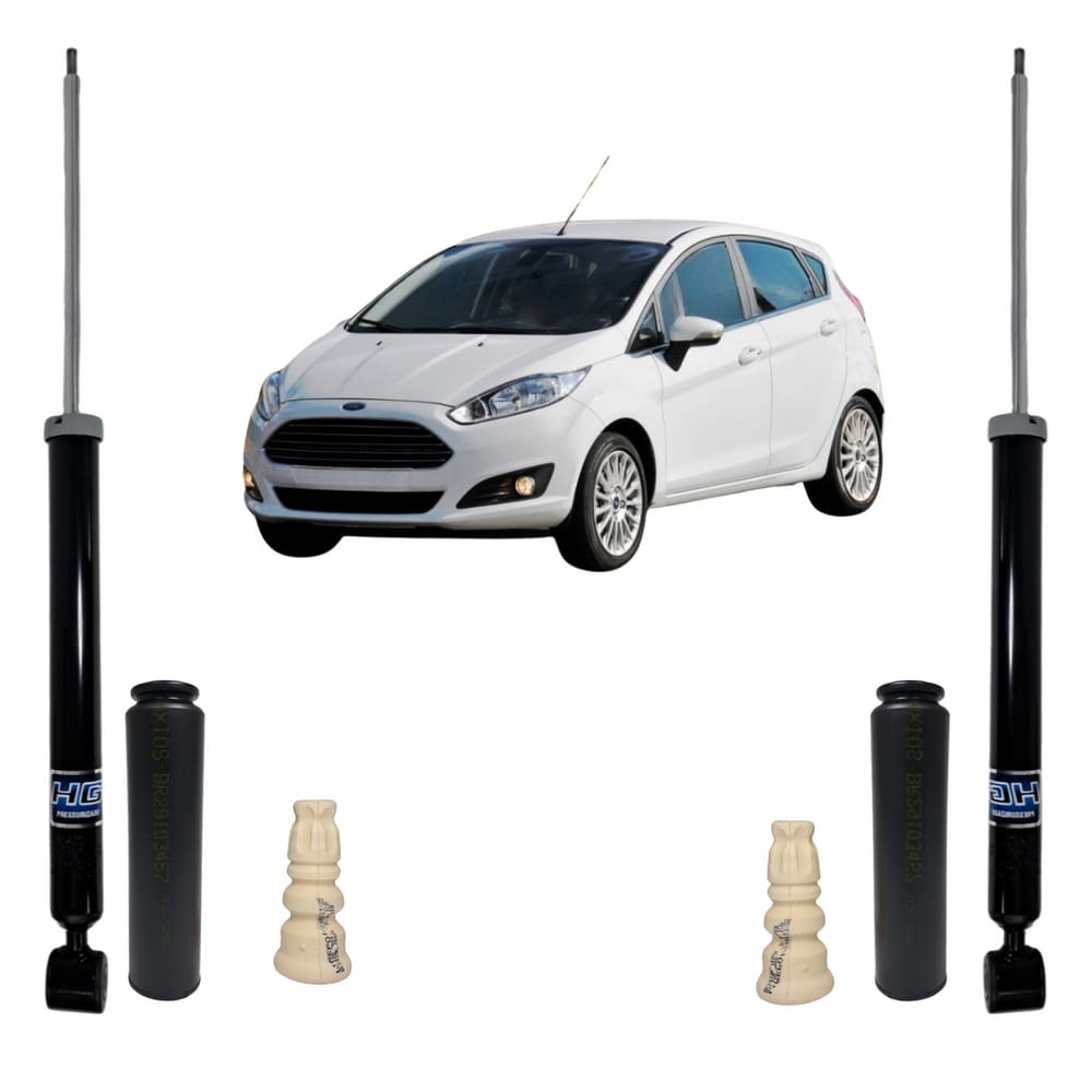 Par Kit Batente Axios Traseiro Ford Novo Ka 2014 A 2020 + Amortecedor Nakata