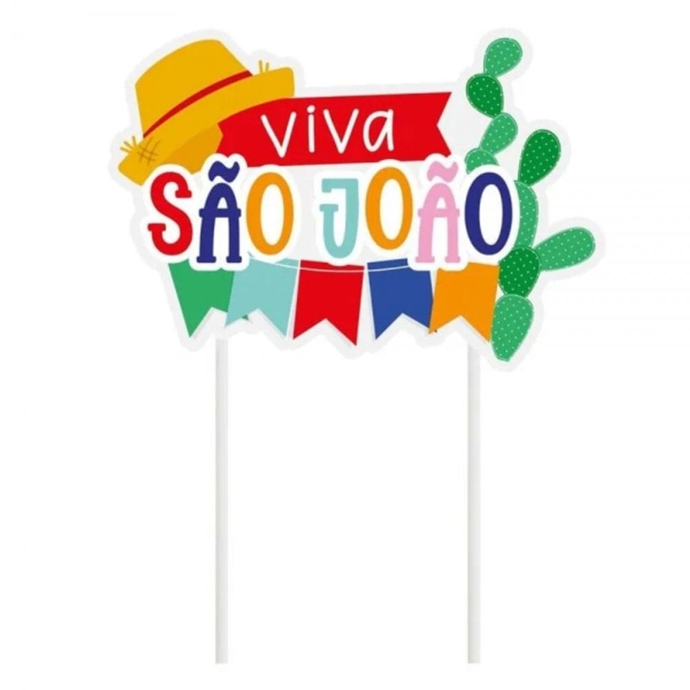 Kit Topo Bolo Viva São João Un Cromus