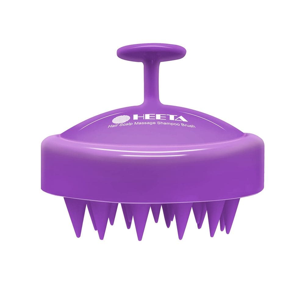 Massageador de couro cabeludo HEETA para crescimento de cabelo e remoção de caspa roxo