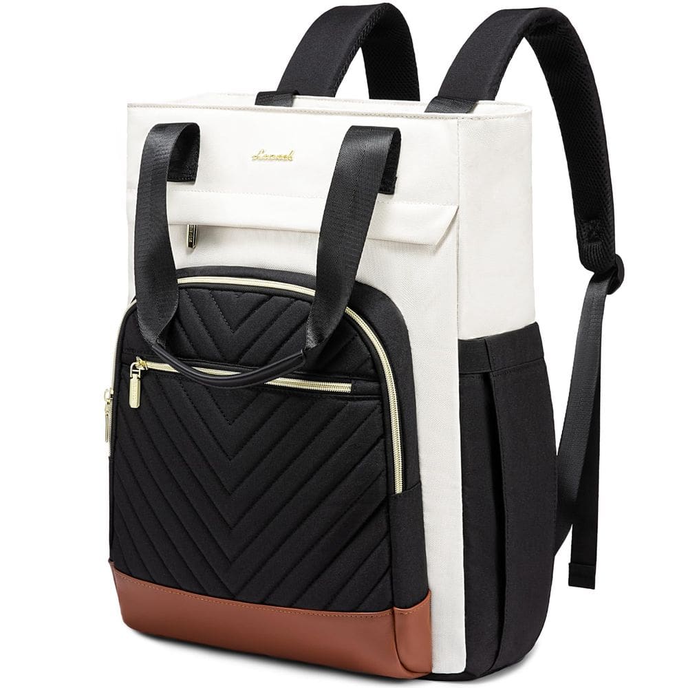 Mochila para laptop LOVEVOOK para mulheres de trabalho de 17 polegadas preta