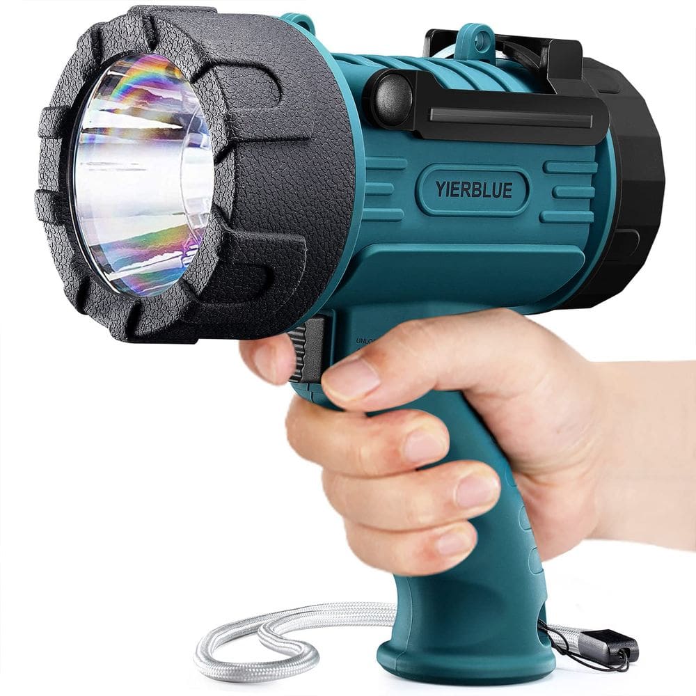 Refletor YIERBLUE recarregável de 1000.000 lúmens IP67 à prova d`água