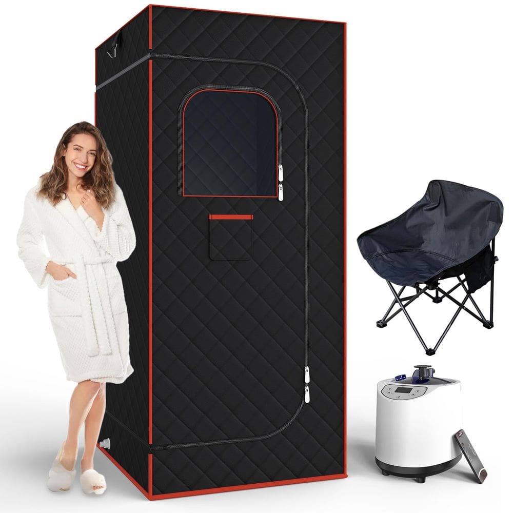 Sauna portátil AgiiMan com sistema de vaporização 3L, controle remoto e cadeira
