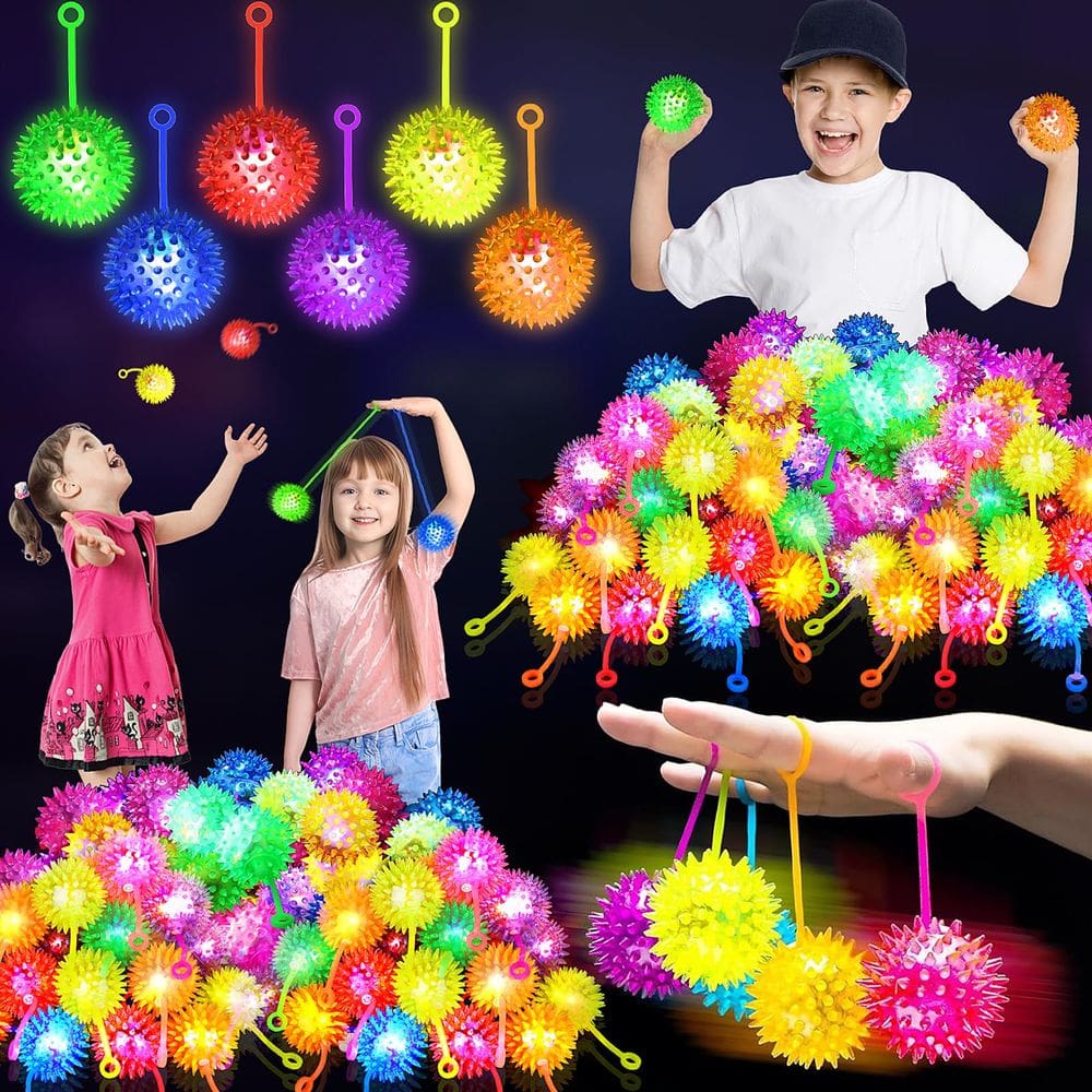 Light Up Ball SHQDD 24PCS Bouncy para crianças com LED piscando