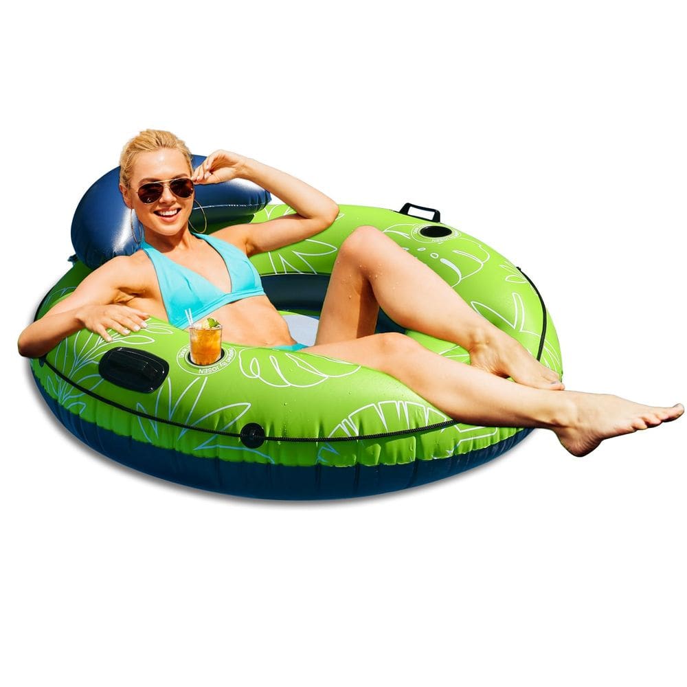 River Floats JOSEN Heavy Duty 160 kg com porta-copos verdes
