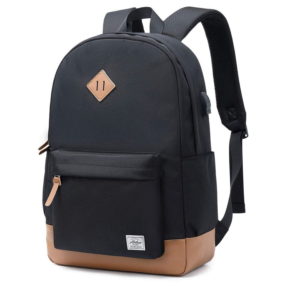 Mochila Abshoo Classical Basic resistente à água USB preta