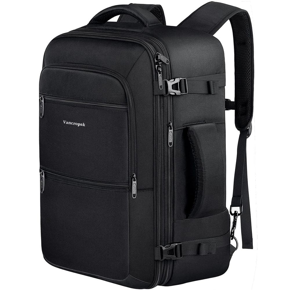Mochila Carry On Vancropak 35L para viagens de avião preta