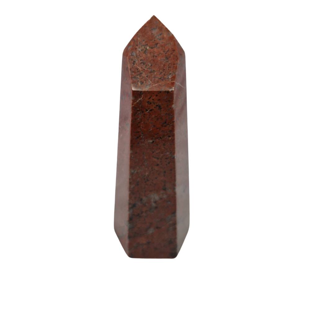 Pedra Obelisco Ponta Jaspe Vermelho Brechado 250 a 350 g